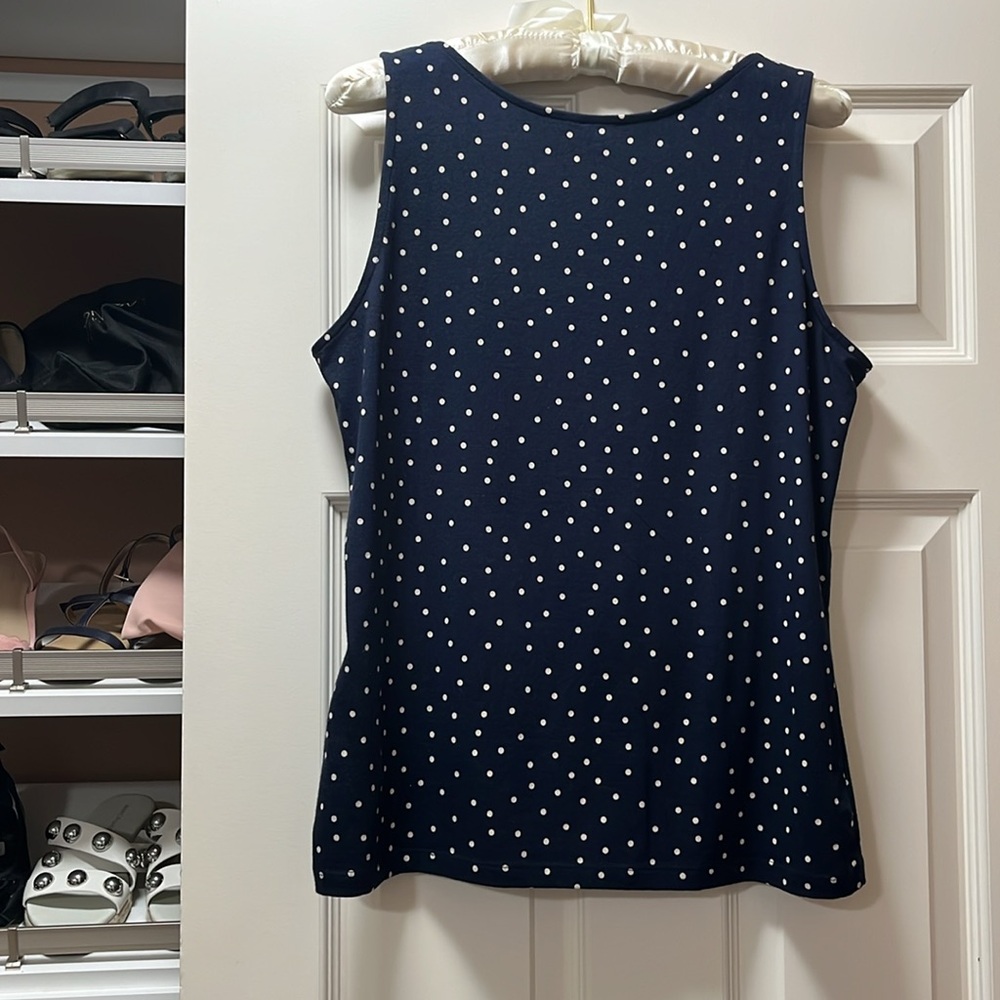 Talbots Navy Dot Tank - Picture 3 of 7